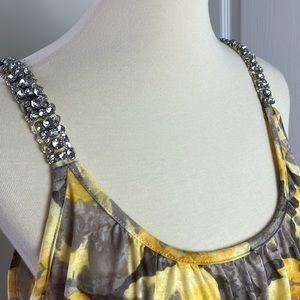INC Floral Tank with Rhinestone Details